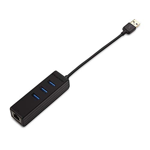 Cable Matters 4-in-1 USB Hub with Ethernet, Support Gigabit Network (USB 3.0 Hub Ethernet) with 10/100/1000Mbps Network, 3X 5Gbps USBA Ports in Black - Image 2