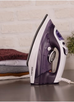 Steam Iron With Adjustable Thermostat | Anti Drip Function, Light Weight With Ceramic Sole Plate, For All Cloth Types, Anti Calc & Auto Clean, Spray & Steam Burst Setting | 2200 Watts