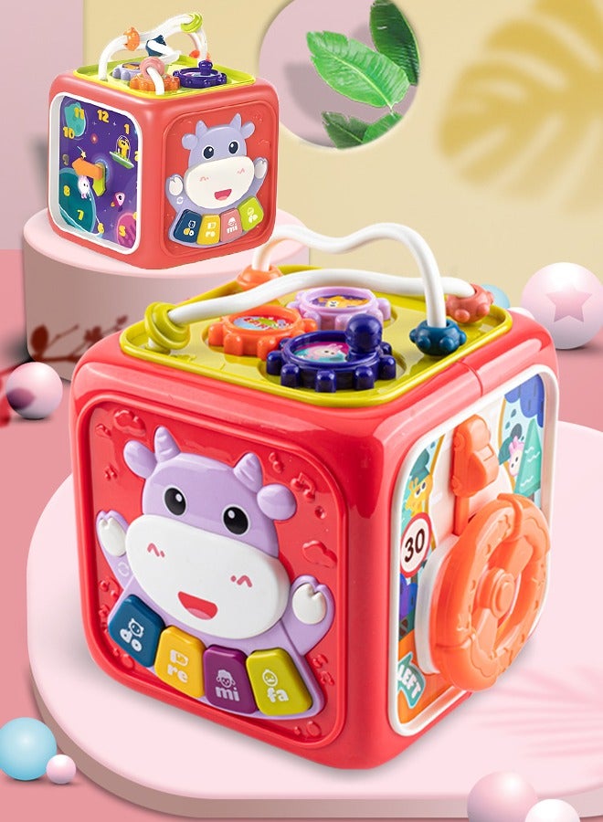 Multifunctional Rubik's Cube Toys Children's Cube Toys Children's Hand Clapping Drums Graphic Matching Music Early Education Toys Educational Toys Color and Shape Cognition Children's Toys  - Image 1