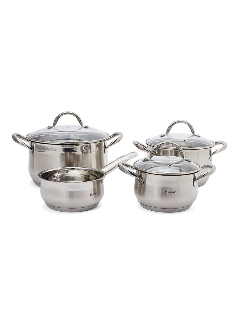 7-Piece Stainless Steel Induction Cookware Set - Silver - Image 1
