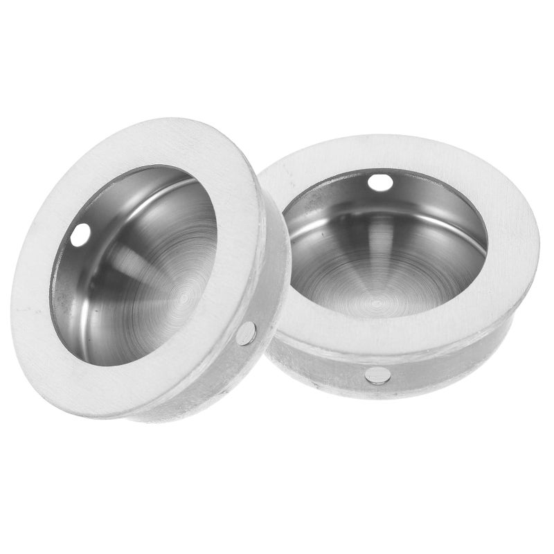 304 Stainless Steel Recessed Cabinet Handles 40mm Round Embedded Door Pulls for Kitchen Drawer - Image 2