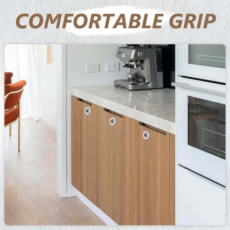 304 Stainless Steel Recessed Cabinet Handles 40mm Round Embedded Door Pulls for Kitchen Drawer - Image 4
