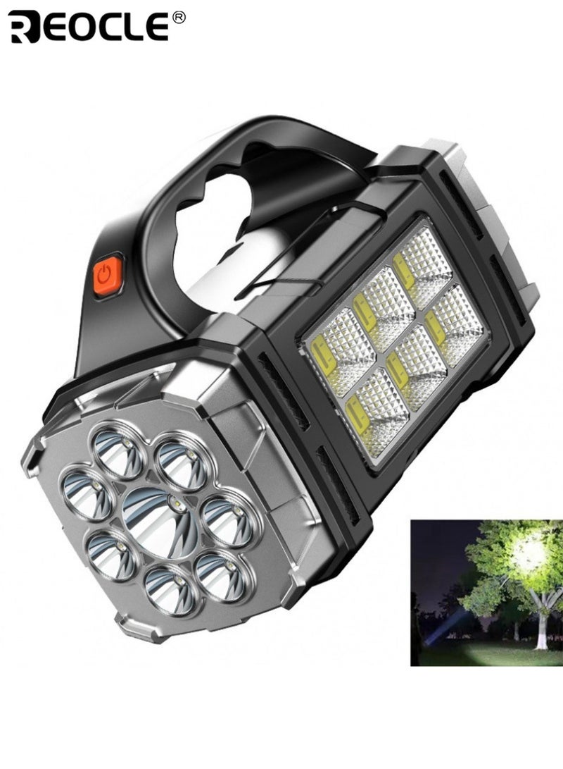 ريوكل مصباح تخييم شمسي LED فائق السطوع ضوء بحثي متعدد الوظائف قابل للشحن عبر USB بطارية طويلة العمر مثالي للتنزه في الهواء الطلق والمنزل - Image 2