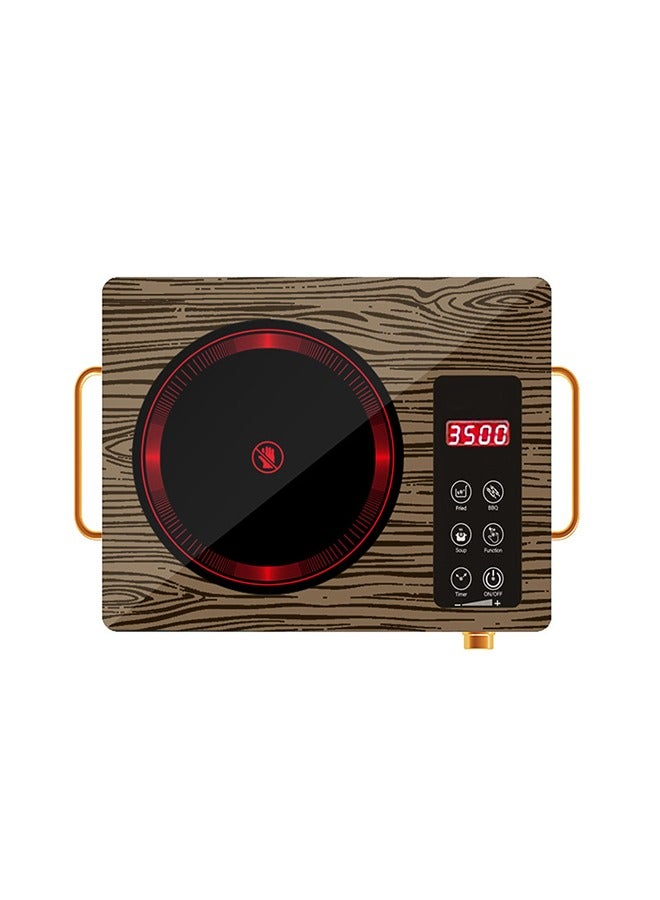 سيلفر كريست طباخ سيراميك رقمي بالأشعة تحت الحمراء مع عنصر تسخين سيراميكي بقوة 2200 وات - 4000 وات، شاشة LED مكونة من 6 أرقام، تحكم باللمس، 08 مستويات طاقة/درجة حرارة للتعديل، مؤقت قابل للبرمجة لمدة 3 ساعات - Image 2