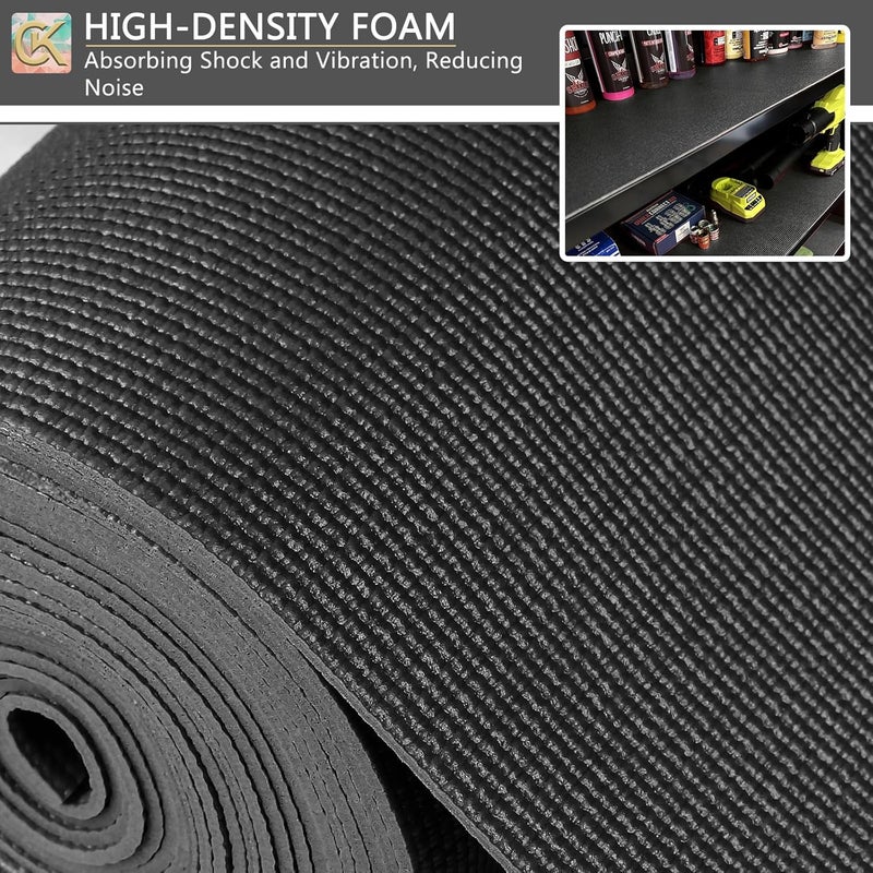 ChiKiner Foam Toolbox Liner Shelf Liner, Thickened Durable Pad Tool Box Mat for Protecting Your Tools, Work Surfaces, Garage, Chest -Black 3mm Thickness, 24 inch*24 ft - Image 2