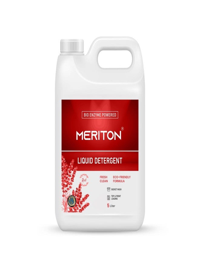 Meriton 5L Bio Enzyme Powered Liquid Detergent |Powerful Stain Remover| Gentle On Fabrics | Fresh Fragrance| Suitable For Both Top & Front Load Machines - Image 1