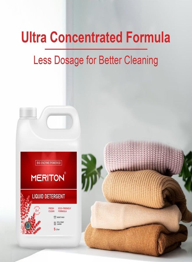 Meriton 5L Bio Enzyme Powered Liquid Detergent |Powerful Stain Remover| Gentle On Fabrics | Fresh Fragrance| Suitable For Both Top & Front Load Machines - Image 2