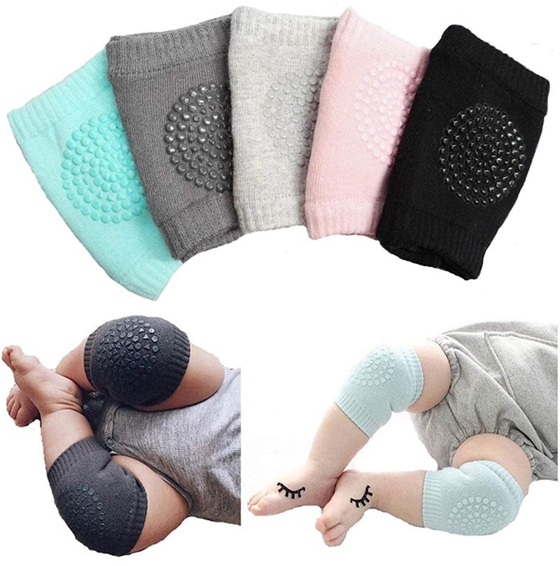 Veentus Pack of 1 Pair Baby Knee Pads for Crawling, Elbow Safety Protector, Stretchable Anti-Slip Padded Elastic Soft Cotton Breathable Comfortable Cap Leg Warmer Support Protector Kneecap - Image 5