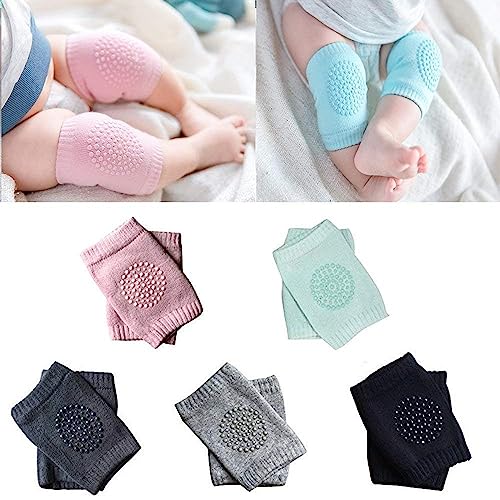 Veentus Pack of 1 Pair Baby Knee Pads for Crawling, Elbow Safety Protector, Stretchable Anti-Slip Padded Elastic Soft Cotton Breathable Comfortable Cap Leg Warmer Support Protector Kneecap - Image 1