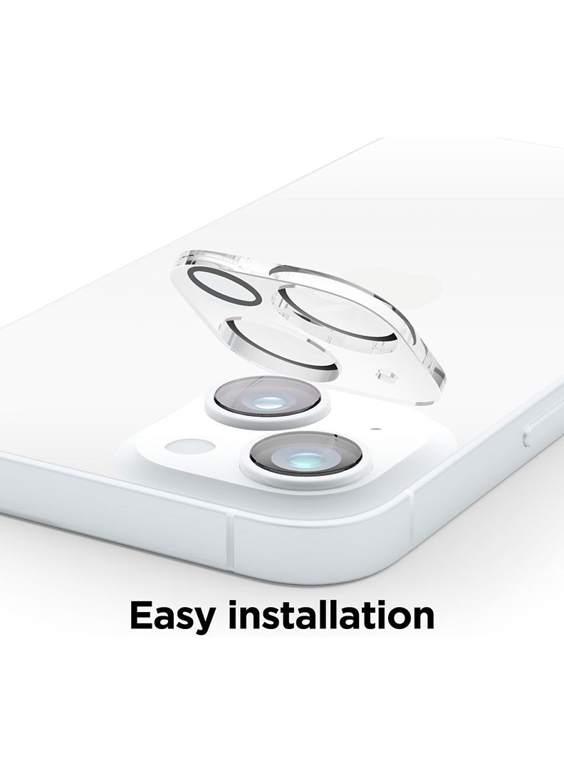 Theodor - Pack of 2 Camera Lens Protector for iPhone 15 6.1-Inch and iPhone 15 Plus 6.7-Inch, 9H Tempered Glass, Anti-Scratch, Case Friendly, Does Not Affect Night Shots, HD Clear - Image 1