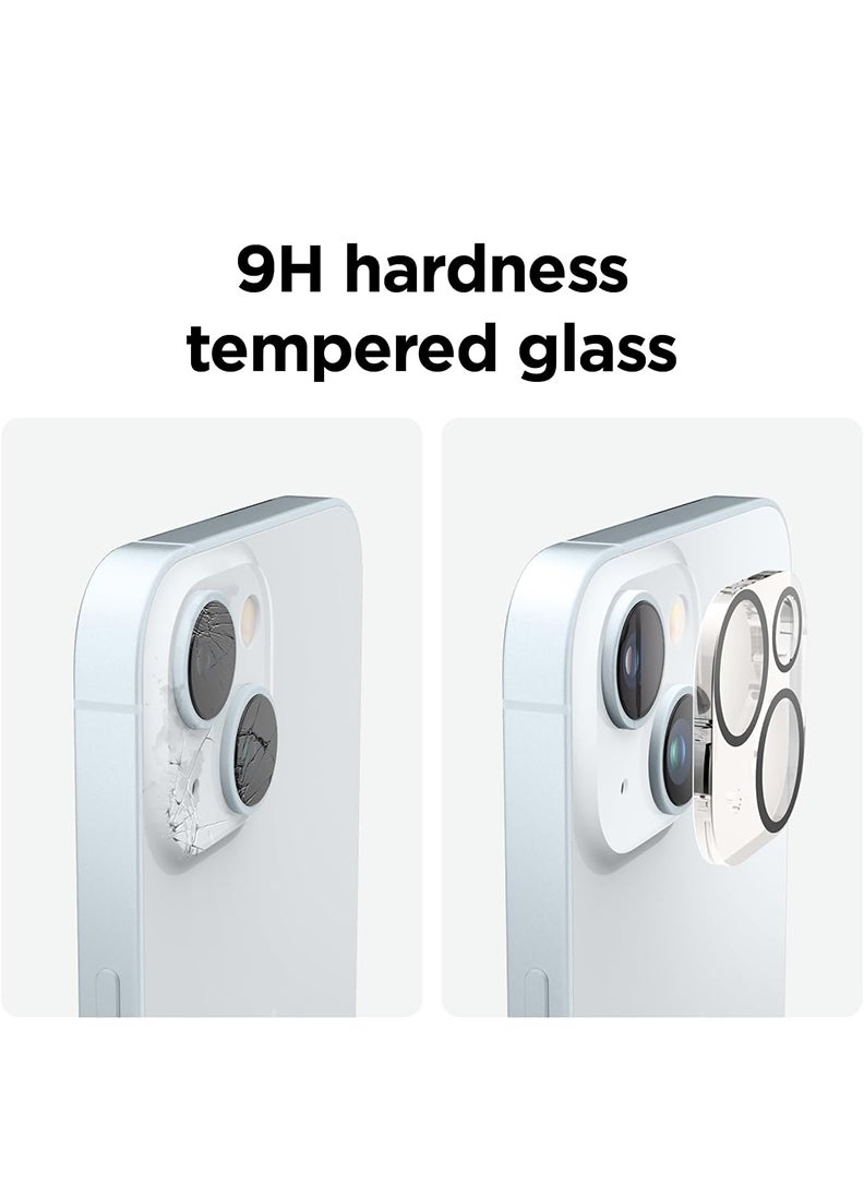 Theodor - Pack of 2 Camera Lens Protector for iPhone 15 6.1-Inch and iPhone 15 Plus 6.7-Inch, 9H Tempered Glass, Anti-Scratch, Case Friendly, Does Not Affect Night Shots, HD Clear - Image 1