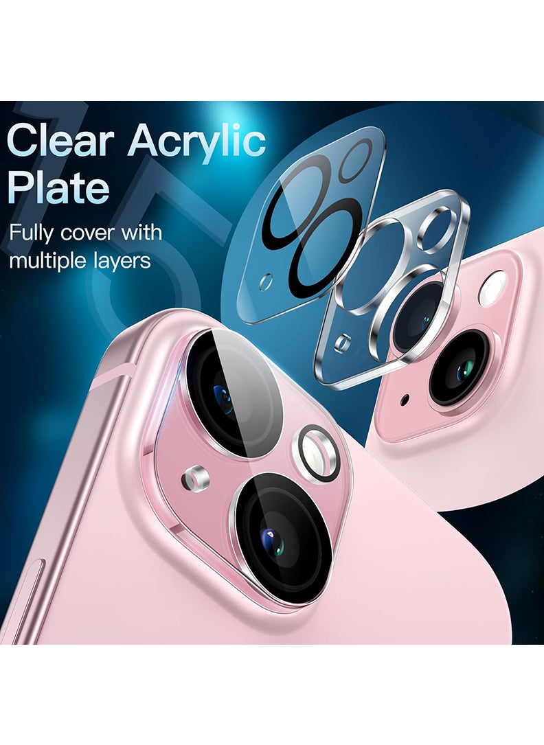 Theodor - Pack of 2 Camera Lens Protector for iPhone 15 6.1-Inch and iPhone 15 Plus 6.7-Inch, 9H Tempered Glass, Anti-Scratch, Case Friendly, Does Not Affect Night Shots, HD Clear - Image 1