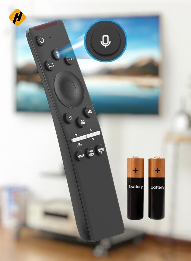 HuHa Universal Replacement Remote Control for Samsung Smart TV for All Samsung LED QLED 4K 8K Curved TVs, 3 Shortcut Buttons for Netflix, Samsung, Prime Video with 1 Year Warranty with battery - Image 2