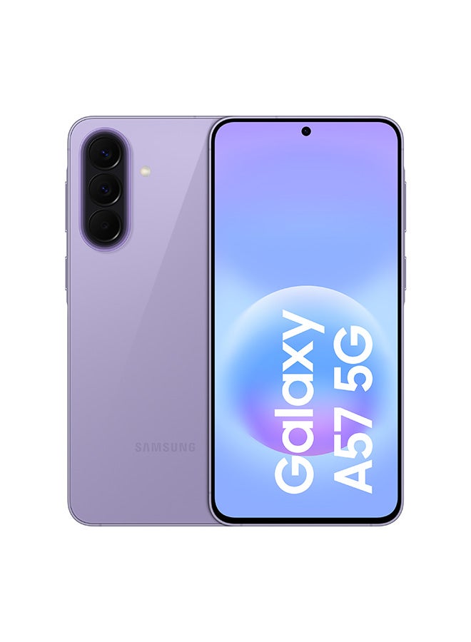 سامسونج جالاكسي A57 ثنائي الشريحة ليلك رائع 8 جيجابايت رام 128 جيجابايت 5G - نسخة الشرق الأوسط - Image 1