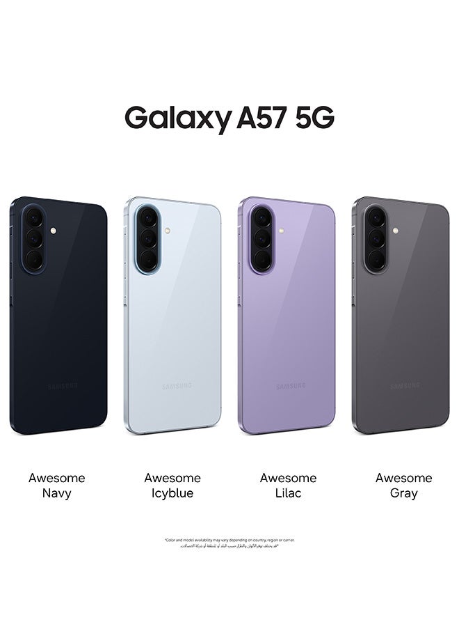 سامسونج جالاكسي A57 ثنائي الشريحة ليلك رائع 8 جيجابايت رام 128 جيجابايت 5G - نسخة الشرق الأوسط - Image 2