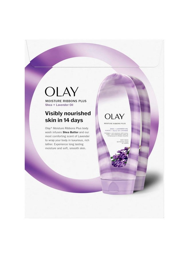 Olay غسول الجسم ريبونز مرطبة مع زيت الشيا + اللافندر 18 أونصة (عبوة من 2) - Image 2