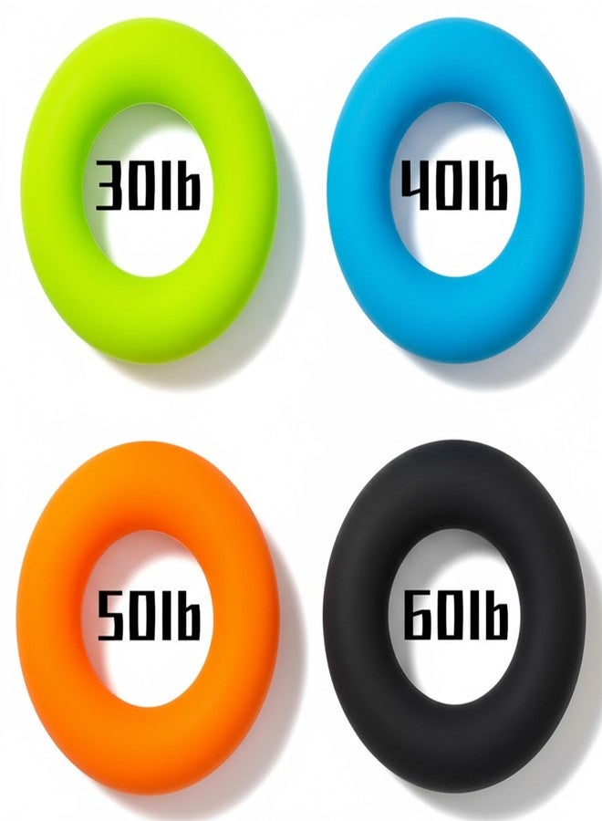 GRSECPO Grip Strength Trainer,Hand Grip Strengthener,Forearm Grip Workout - Grip Trainer Silicone Rings for Rock Climbing, Athletes & Stress Relief & Rehabilitation (Green, blue, orange, black) - Image 2