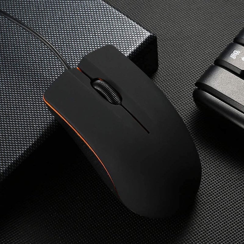 Guiheng Ergonomic Wired Mouse - USB Computer Mouse for Right or Left Hand, Durable Clicks for PC, Laptop, Desktop, Chromebook, Notebook, Mac (Black) - Image 2