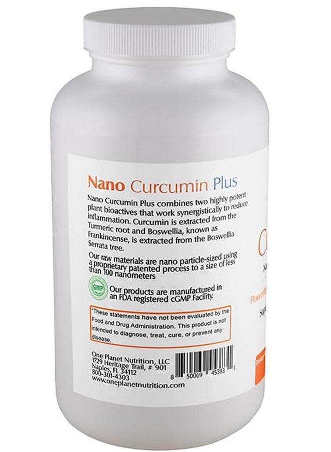 One Planet Nutrition Nano Curcumin Plus 500 mg Veggie Capsules (240 Servings), Nano Curcumin with Boswellia for High Absorption, Supports Joint and Immune Health, Non-GMO, Vegan, Gluten-Free - Image 3