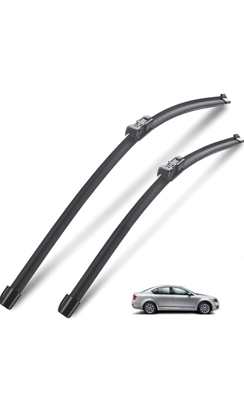 RYU7 Front Wiper Blade Exact Fit Design Compatible with Skoda Octavia New (2014-2018 model) - Image 1