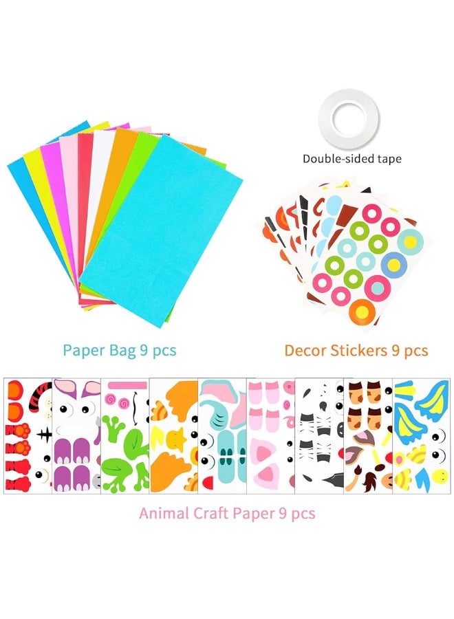 WATINC WATINC 9Pack Hand Puppet Art Craft Paper Sock Puppets DIY Making Your Own Puppet Kits Party Favors Wiggle Googly Eyes Storytelling Party Supplies Imaginative Play Birthday Party for Boys Girls  - Image 2