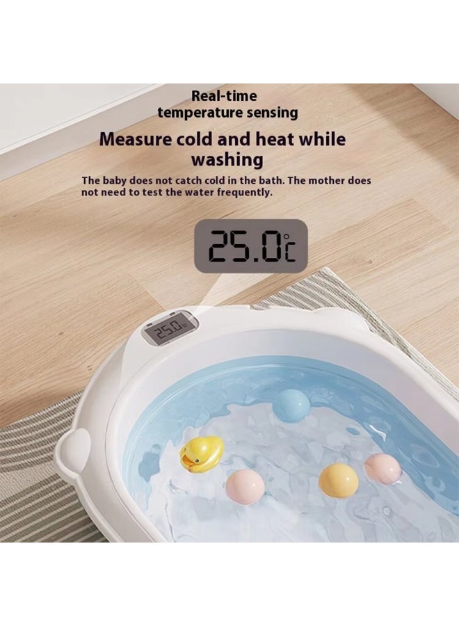 WALALLA 7-In-1 Baby Newborn Bathtub Stand Set Gift Box No-Bending Baby Bathing Table Nursing Table (Include Scoop, Bucket, Bath Mat,Washbasin,Bathtub,Bathtub Stand,Coat Hangers) - Image 2