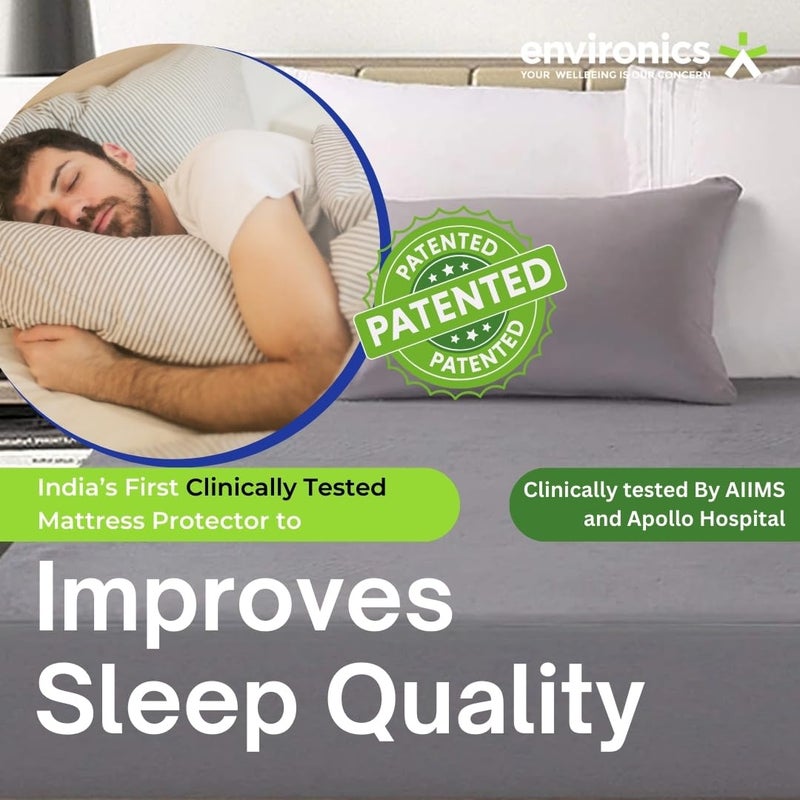 Enviro Chip Enviromat King Size 72x78 100% Waterproof Premium Terry Cotton Mattress Protector | Breathable Hypoallergenic Ultra Soft Fabric | (72" X 78") (Grey, King 72"x78") - Image 2