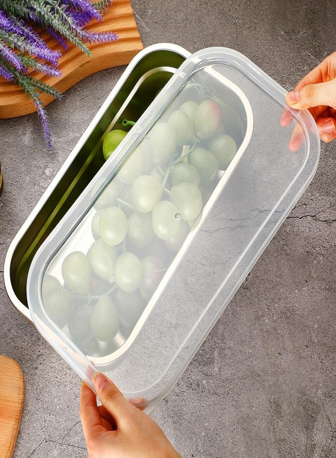 Suttmin 8 Pcs 304 Stainless Steel Food Storage Containers with Lids 1/3 Size Hotel Pan Chicken Food Grade Pans Metal Meal Containers for Restaurant Stackable Kitchen Freezer Buffet(2.5 Inch Deep) - Image 5