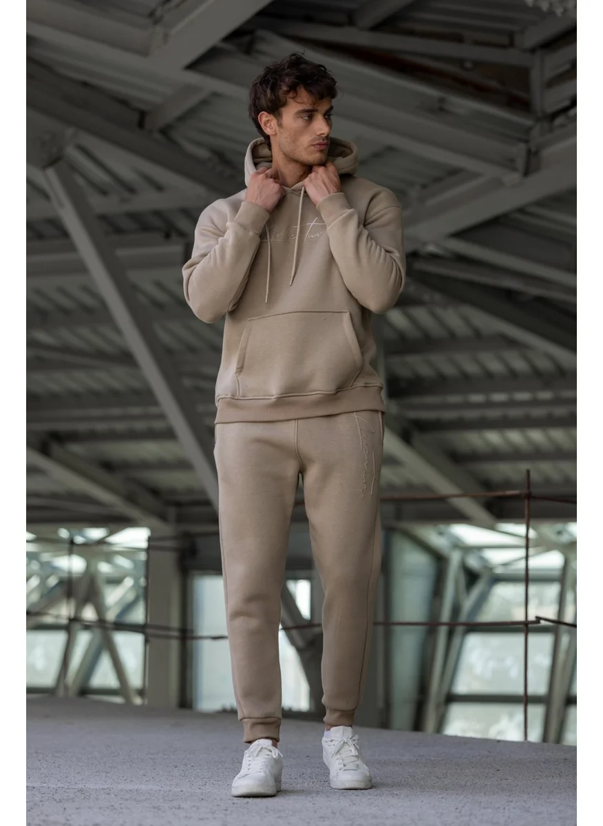 بوبودو Oversize Mink Color Hooded Tracksuit
