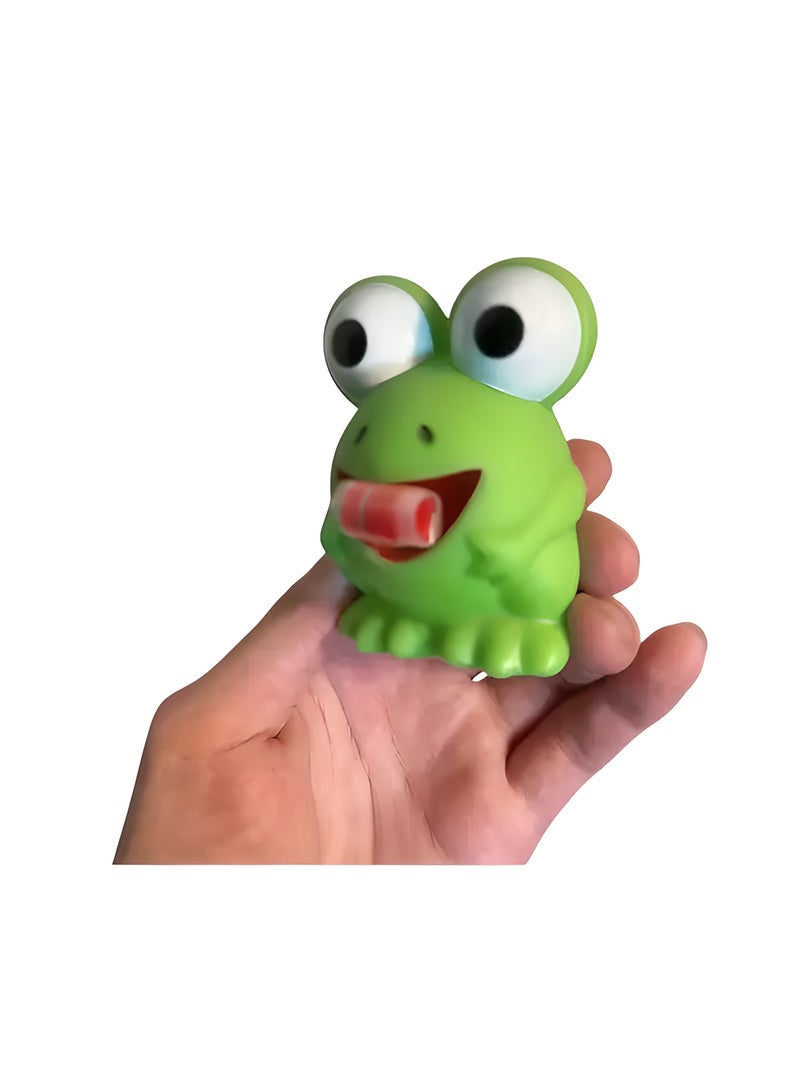 LIXADA 2pcs Sticking Out Its Tongue Frog, Pinching It, Calling It A Little Dinosaur, Big Eyed Frog, Pinching It, Enjoying Relax And Rebound Toys, Perfect for Birthday, Special Festival, School & Home Party, Gift for Kids Age 3+(Dinosaur and Frog)  - Image 3