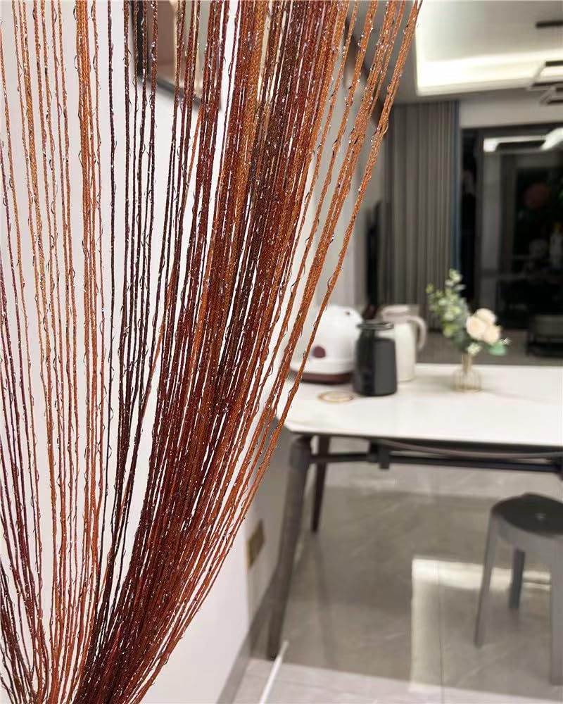 ave split Decorative Door String Curtain Wall Panel Fringe Window Room Divider Blind Divider Tassel Screen Home 100cm*200cm (#018332) - Image 3