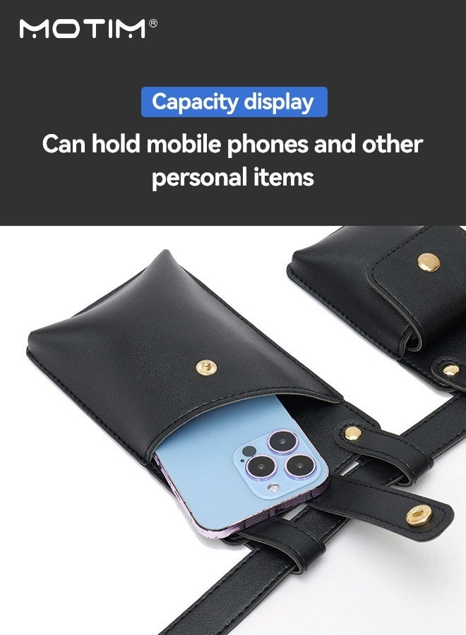 Motim Fashionable Phone Waist Bag, Leather Anti-Theft Bag Pouch With Belt Clip, Phone Holster Belt Case Outdoor Sports Running Bag - Image 3