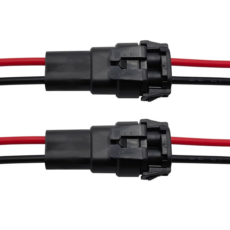 Audak 9005 9006 HB3 HB4 Heavy Duty Male & Female Adapters Wiring Harness Sockets for Headlights Fog Lights (2 Pairs) - Image 4
