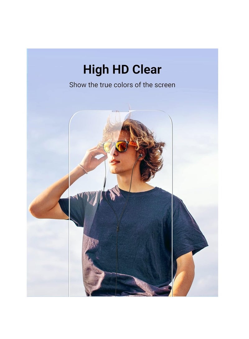 3 Pack Screen Protector for IPhone 14/13/13 Pro 6.1 Inch With Alignment Frame Easy Installation Bubble Free HD Clear Scratch Resistant Anti-Fingerprint Tempered Glass Film - Image 3