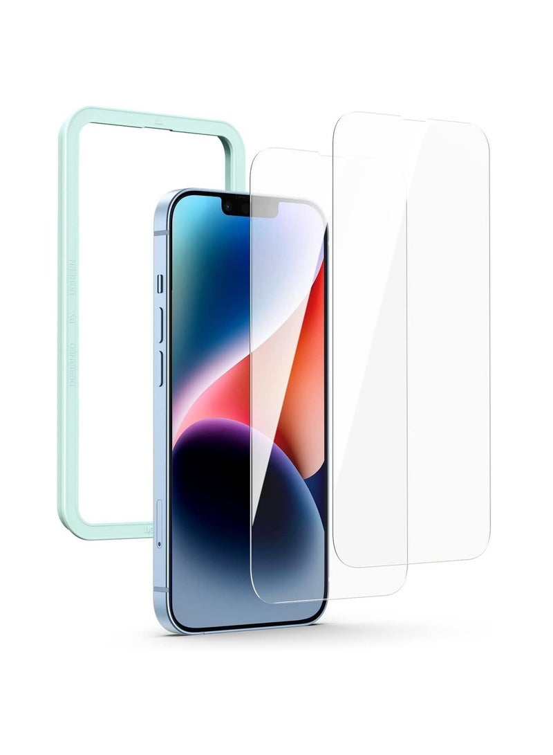 3 Pack Screen Protector for IPhone 14/13/13 Pro 6.1 Inch With Alignment Frame Easy Installation Bubble Free HD Clear Scratch Resistant Anti-Fingerprint Tempered Glass Film - Image 1