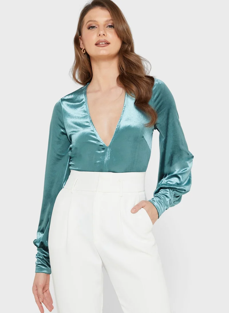 Bardot Balloon Sleeve Body