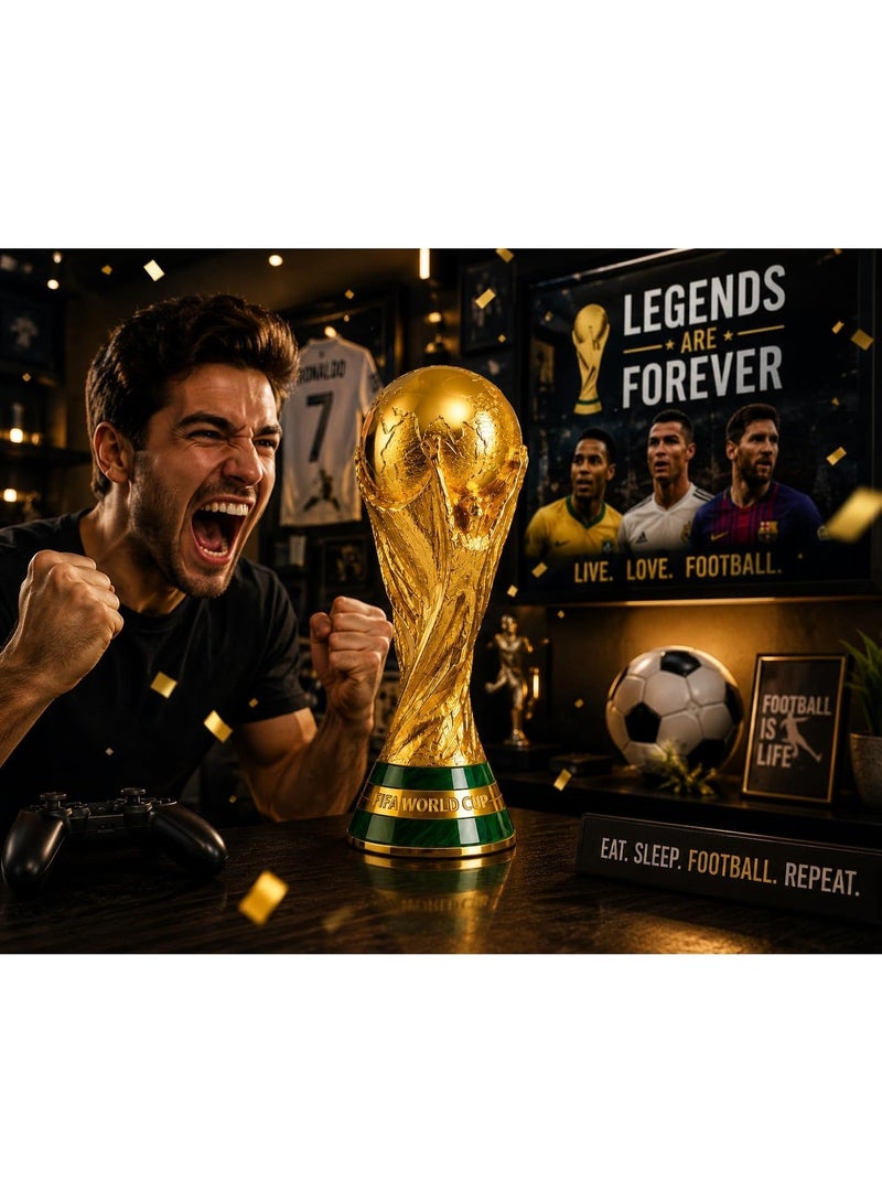 FIFA World Cup نسخة طبق الأصل فاخرة لكأس العالم لكرة القدم - تحفة فنية ذهبية فاخرة لتزيين المنزل والمكتب وغرفة الرياضة | هدية مثالية لعشاق كرة القدم - Image 2