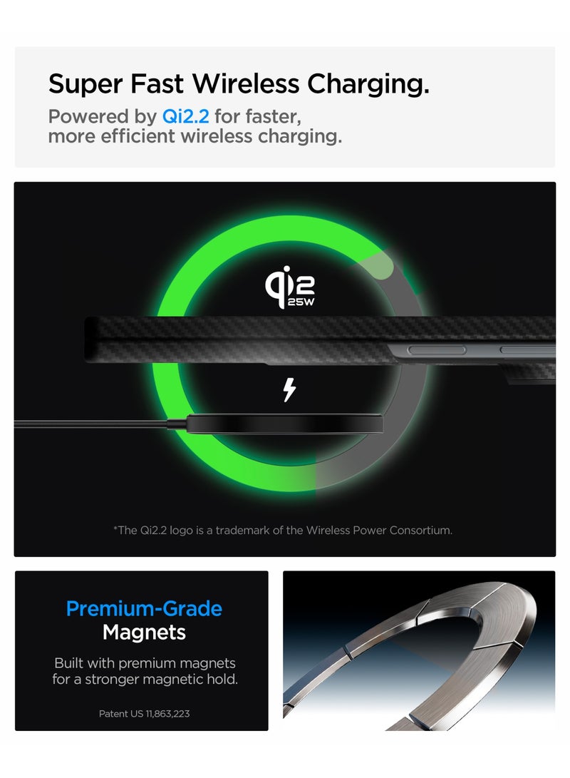 Spigen Air Skin Aramid MagFit Samsung Galaxy Z Fold 8 ULTRA Case [MagSafe compatible] Aramid Fiber Cover (2026) Ultra Slim with Full Hinge Protection - Black - Image 2
