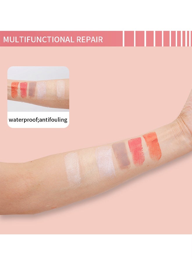 OCHEAL Double Headed Makeup Stick,Cream Blush Stick with Brush, Waterproof Blush Makeup, Long Lasting Cheek Blush & Lip Tint & Eye Shadow Makeup Stick(#02) - Image 5