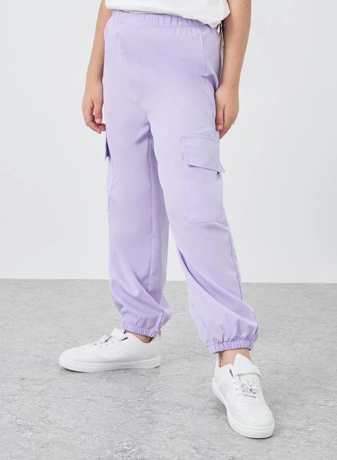 Styli Styli Text Embroidered T-Shirt and Cargo Pants Set