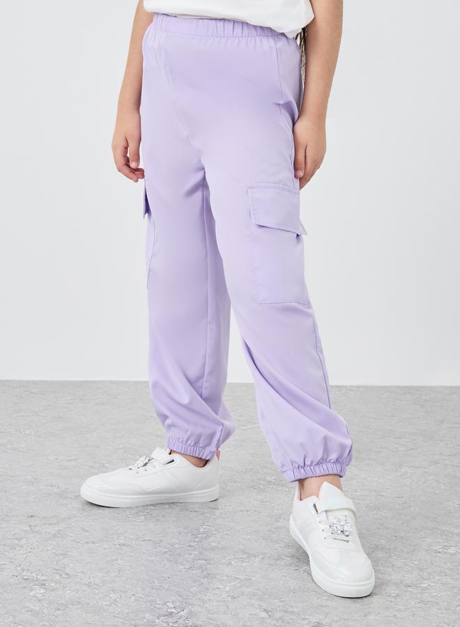 Styli Text Embroidered T-Shirt and Cargo Pants Set - Image 4