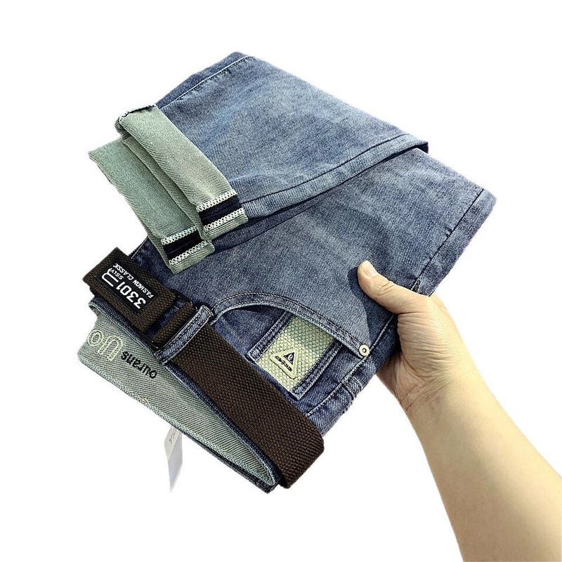 Unisex Classic Denim Jeans Loose Fit Daily Outdoor Wear - Image 1