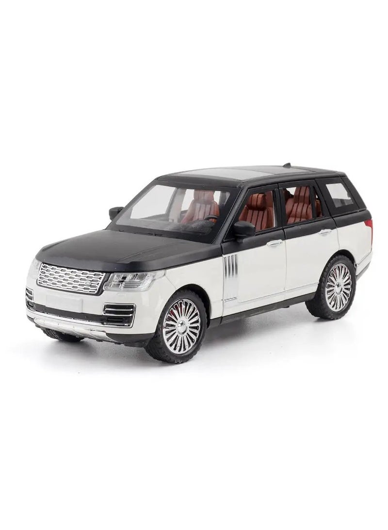 Toyland Pull Back Action 1:24 Scale Diecast Model Alloy Metal Toy Car for Kids with Openable Doors & Light - Image 1