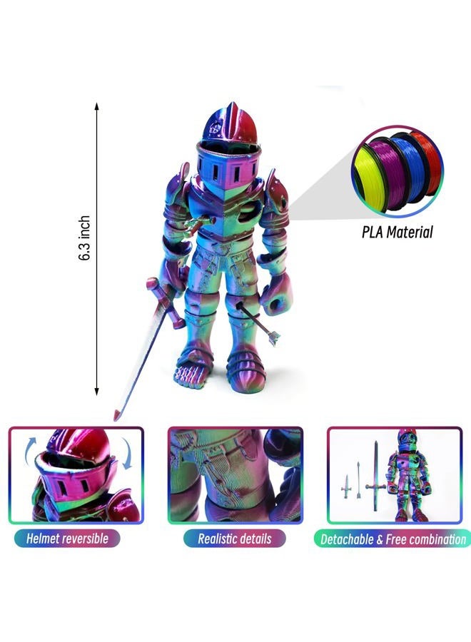 SAMIQU 3D Printed Skeleton Warrior Joint Free, Skeleton Knight Collectible Figurine,Perfect for Home Office Décor & Gift - Image 4