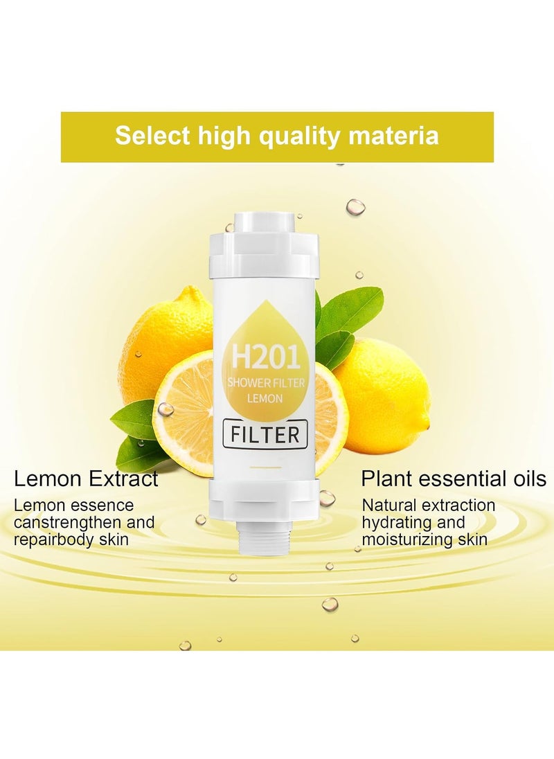 H201 Vitamin C Shower Filter for hair fall - Water Purifying Shower Head for Healthy Skin & Hair - Vitamin C Infuser, Hard Water Softener, Beaded Filter for Bacteria Removal - Bathroom Accessories for Hair Loss Prevention & Hydration  - Image 2