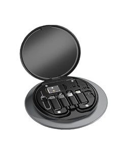 DIGI CORE 60W USB Adapter Kit Cable Card Multi-Type Charging Cable Case Convertor USB C To Lightning Type C Micro Adapter Data Transfer Contains Card Slot For Traveling Black  - Image 3