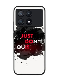 Stylizedd Rugged Black Edge Case for Xiaomi Poco X6 Pro, Slim fit Soft Case Flexible Rubber Edges Anti Drop TPU Gel Thin Cover -  Just don't quit  - Image 1