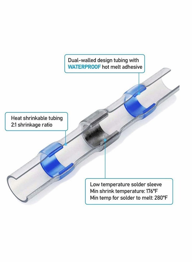 واي آند دي 150 Pcs Solder Seal Wire Connectors, Waterproof And Insulated Electrical Terminals  - Image 2