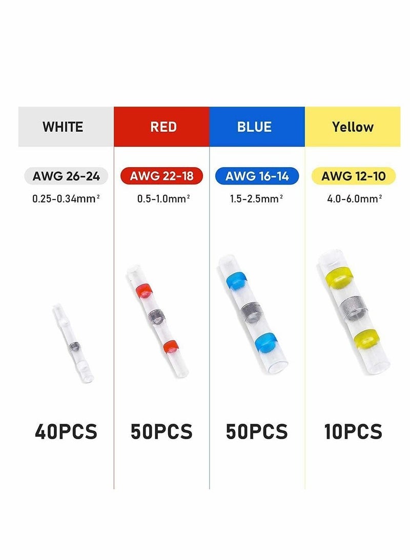 واي آند دي 150 Pcs Solder Seal Wire Connectors, Waterproof And Insulated Electrical Terminals  - Image 3
