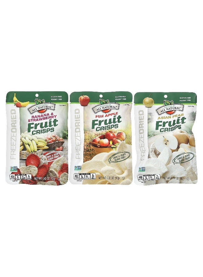 Brothers-ALL-Natural Brothers-All-Natural, Fruit Crisps Variety Pack, 12 Single Serve Bags, 0.35 oz (10 g) Each  - Image 3